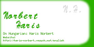 norbert haris business card